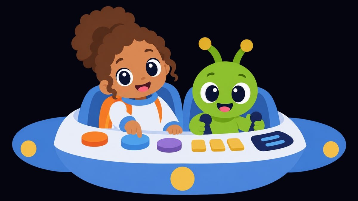 Getting started with Small Universe: child astronaut at a spaceship control panel